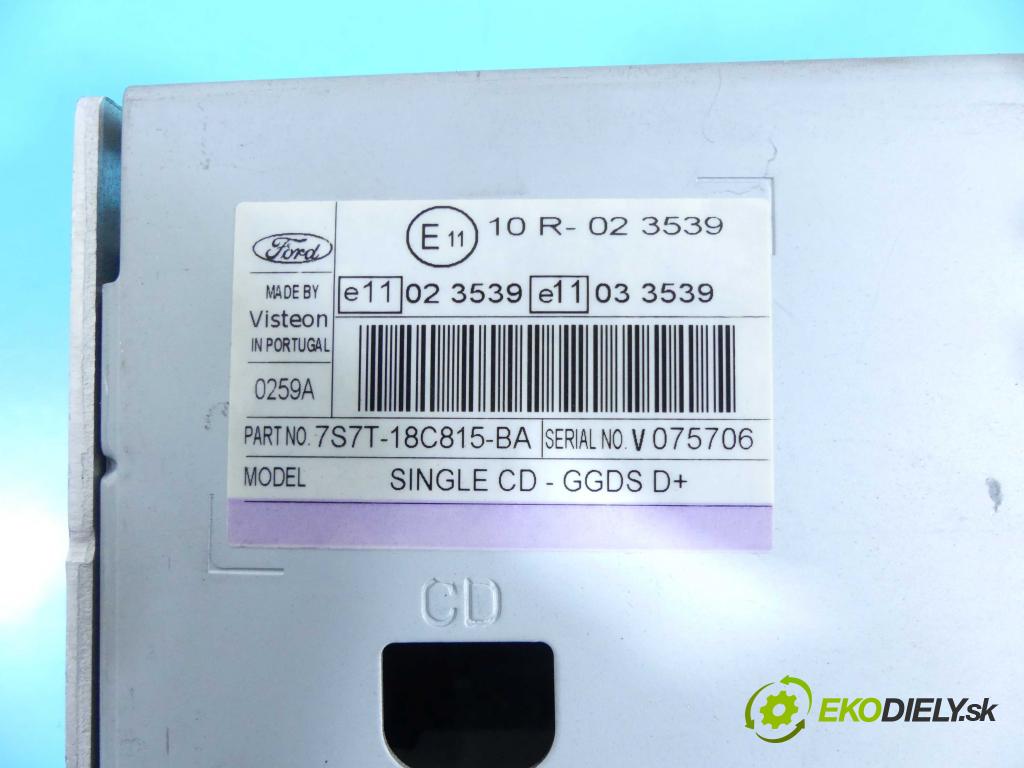 Ford Mondeo Mk4 2007-2014 1.8 tdci 125 HP manual 92 kW 1753 cm3 4- Radio originál 7S7T-18C815-BA