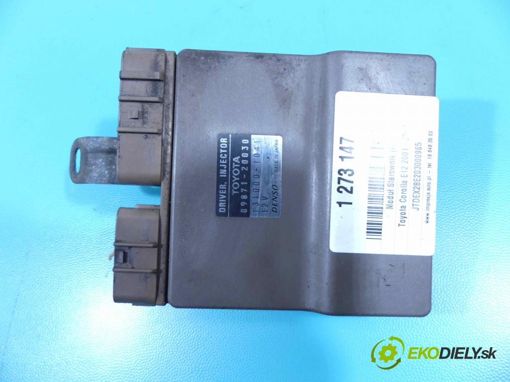 Toyota Corolla E12 2001-2009 2.0 D4D 90 HP manual 66 kW 1995 cm3 5- modul riadiaca jednotka 89871-20030 (Ostatné)