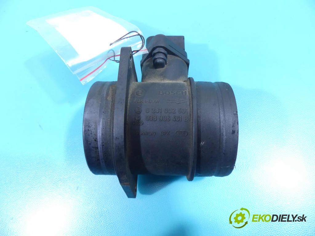 Skoda Roomster 1.4 tdi 80 HP manual 59 kW 1422 cm3 5- průtokoměr: 0281002531 (Váhy vzduchu)