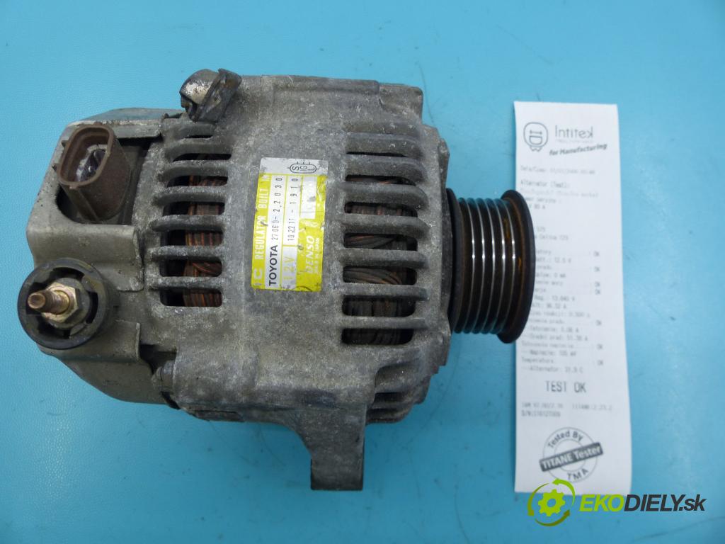 Toyota Celica T23 1999-2005 1.8 vvti 143 hp manual 105 kW 1794 cm3 3- Alternator 27060-22030 (Alternátory)