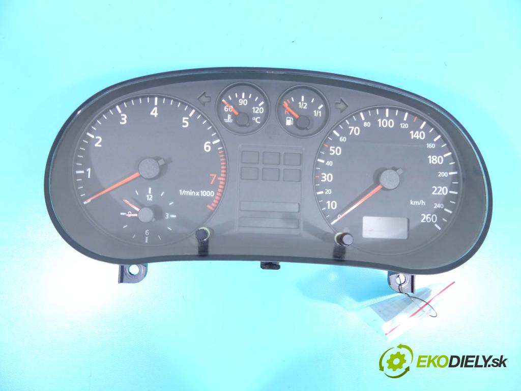 Audi A3 8L 1996-2003 1.6 SR 101 HP manual 74 kW 1595 cm3 3- prístrojovka/ budíky 8L0919860E (Prístrojové dosky, displeje)