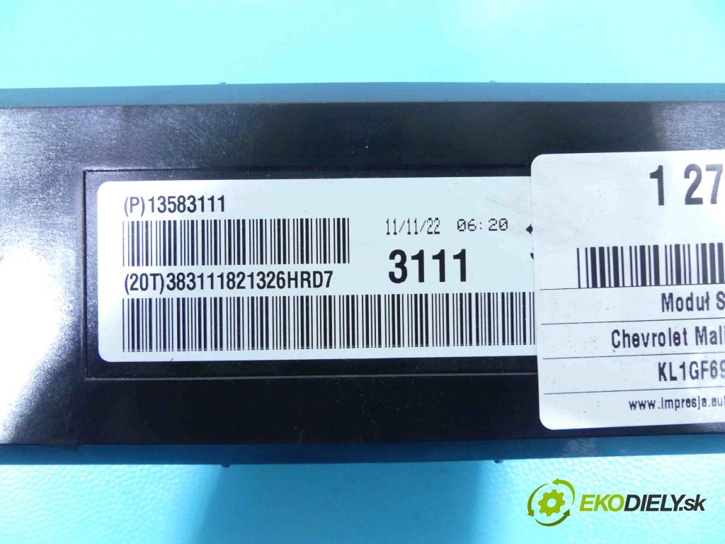 Chevrolet Malibu IV 2011-2016 2.0 LCDi: 160 HP manual 118 kW 1956 cm3 4- modul riadiaca jednotka 13583111 (Ostatné)