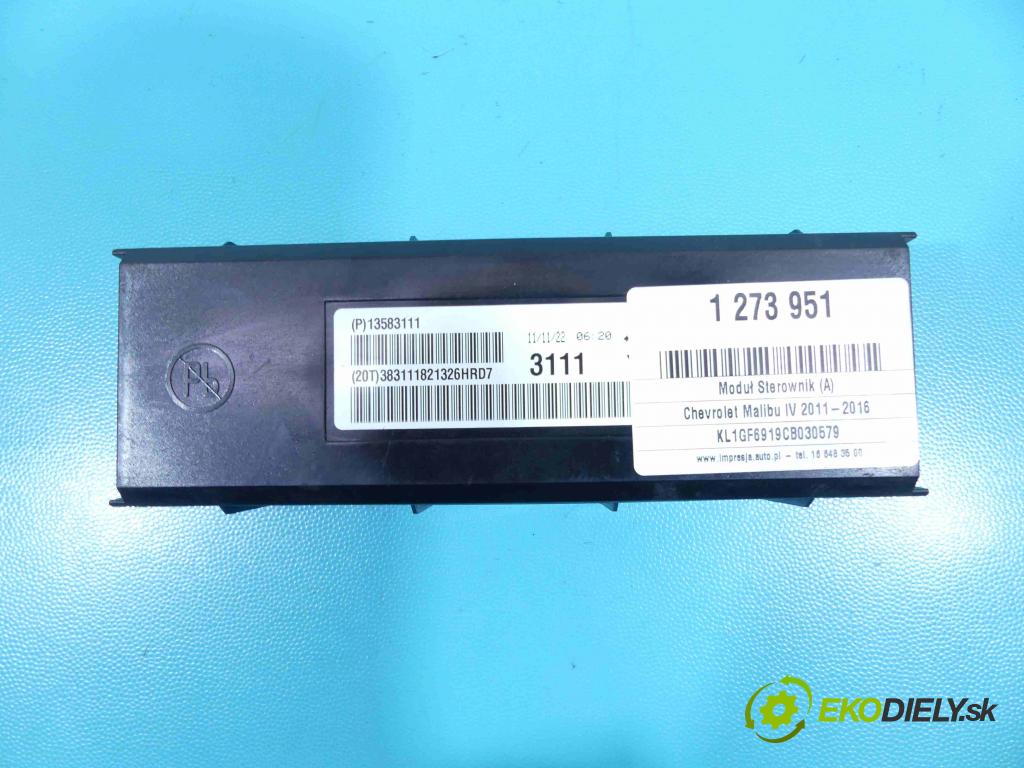 Chevrolet Malibu IV 2011-2016 2.0 LCDi: 160 HP manual 118 kW 1956 cm3 4- modul riadiaca jednotka 13583111 (Ostatné)