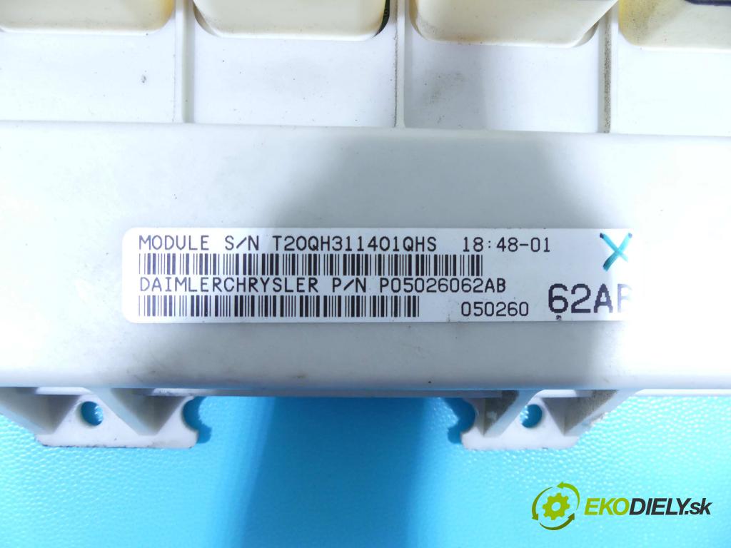 Dodge Caravan IV 2000-2007 3.3 V6 182KM automatic 134 kW 3301 cm3 5- modul riadiaca jednotka P05026062AB (Ostatné)