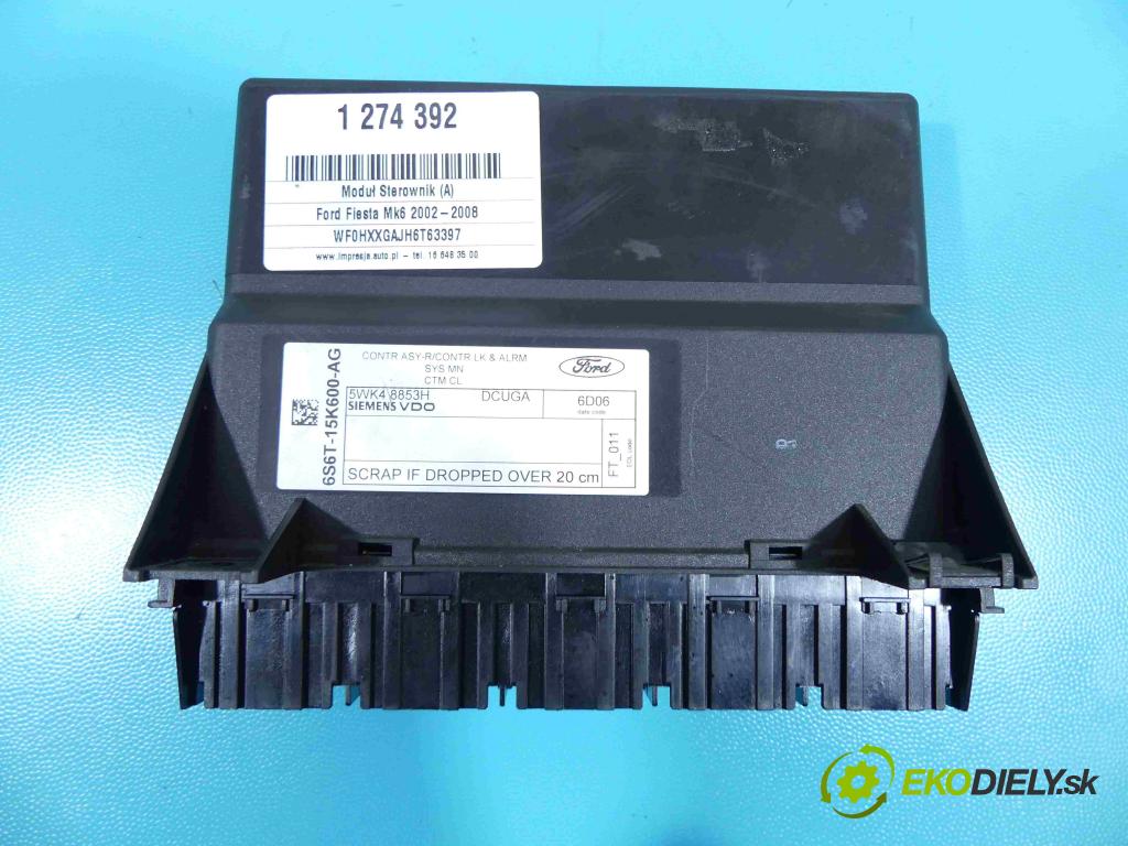 Ford Fiesta Mk6 2002-2008 1.3 69KM manual 51 kW 1299 cm3 5- modul riadiaca jednotka 5WK48853H (Ostatné)