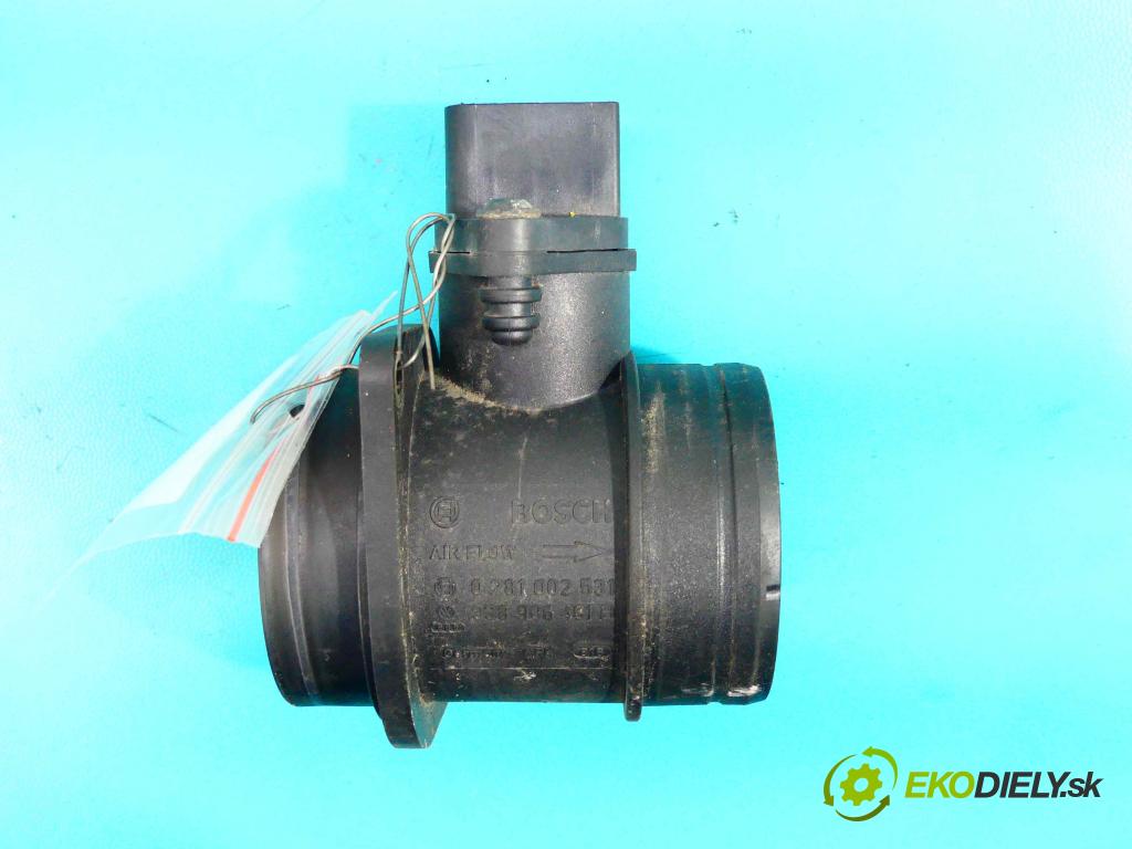 Seat Leon II 2005-2012 1.9 tdi 105 HP manual 77 kW 1896 cm3 5- průtokoměr: 0281002531 (Váhy vzduchu)