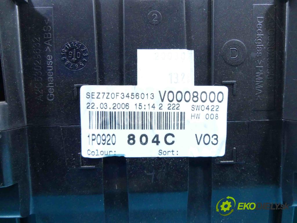 Seat Leon II 2005-2012 1.9 tdi 105 HP manual 77 kW 1896 cm3 5- prístrojovka/ budíky 1P0920804C (Prístrojové dosky, displeje)
