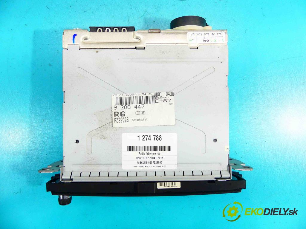 Bmw 1 E87 2004-2011 2.0 143 HP manual 105 kW 1995 cm3 5- Radio originál 9200447