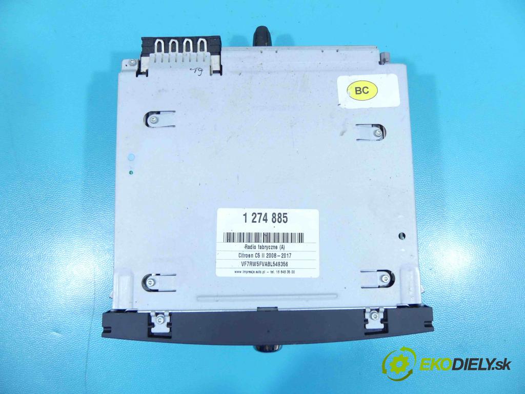 Citroen C5 II 2008-2017 1.6 THP 156 HP automatic 115 kW 1598 cm3 5- Radio originál 96751717ZD
