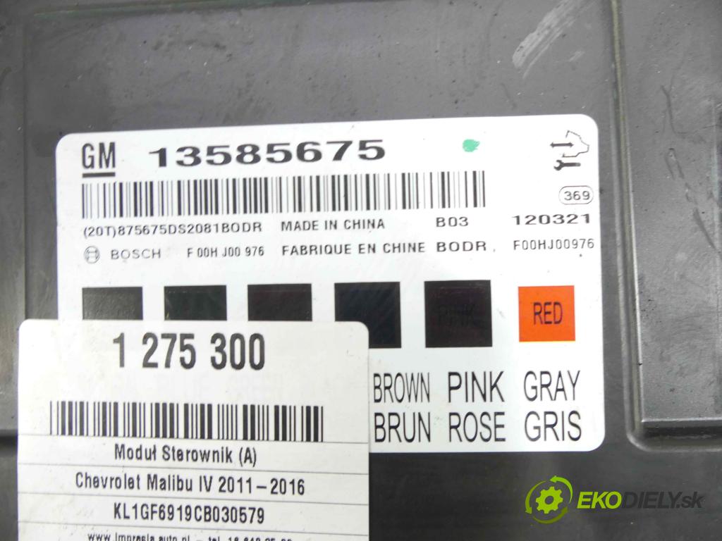 Chevrolet Malibu IV 2011-2016 2.0 LCDi: 160 HP manual 118 kW 1956 cm3 4- modul riadiaca jednotka 13585675 (Ostatné)