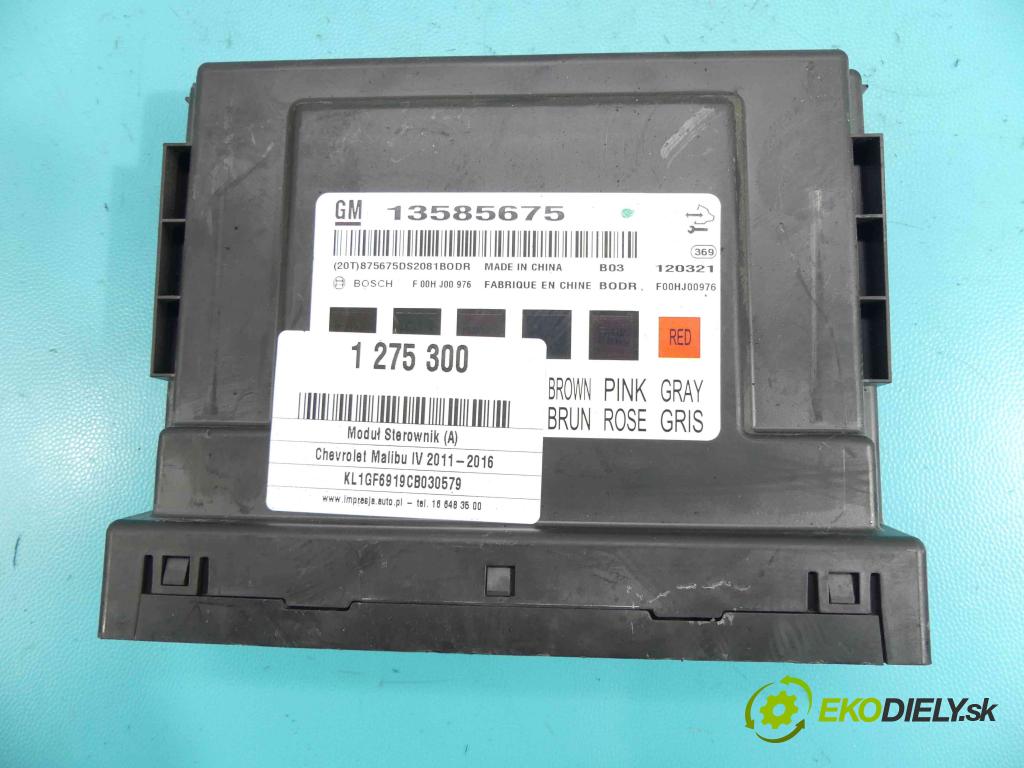 Chevrolet Malibu IV 2011-2016 2.0 LCDi: 160 HP manual 118 kW 1956 cm3 4- modul riadiaca jednotka 13585675 (Ostatné)