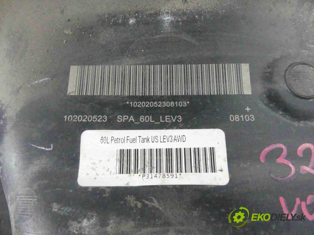 Volvo S90 2016- 2.0 T5 254KM automatic 187 kW 1969 cm3 4- Nádrž: paliva P31478591 (Nádrže)