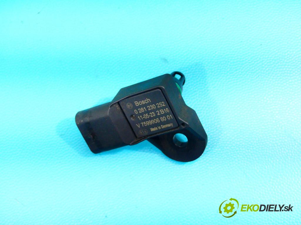 Citroen C5 II 2008-2017 1.6 THP 156 hp automatic 115 kW 1598 cm3 5- snímač tlaku 0261230252 (Snímače tlaku)