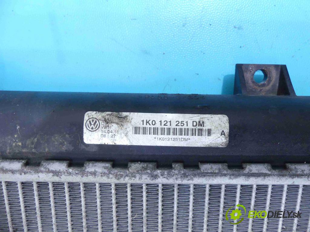 Vw Golf VI 2008-2013 2.0 tdi 140 HP manual 103 kW 1968 cm3 5- chladič voda: 1K0121251DM (Chladiče vody)