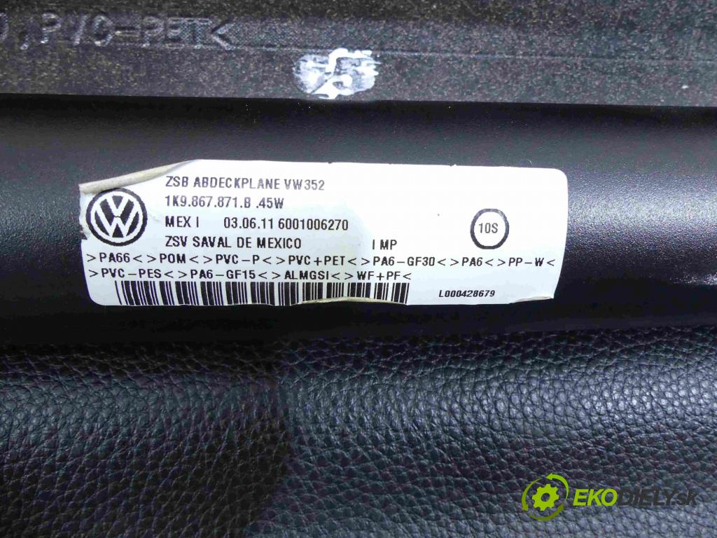 Vw Golf VI 2008-2013 2.0 tdi 140 HP manual 103 kW 1968 cm3 5- roleta 1K9867871B (Rolety kufra)