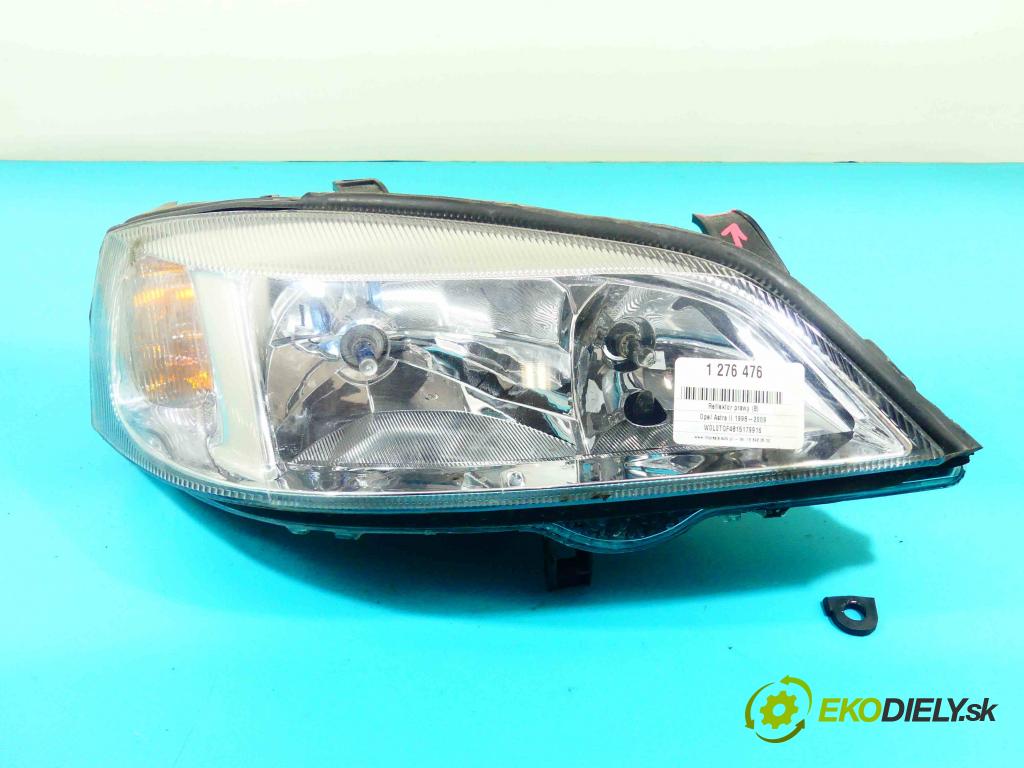 Opel Astra II 1998-2009 1.6 16v 101 HP manual 74 kW 1598 cm3 5- Reflektor: pravý  (Pravé)