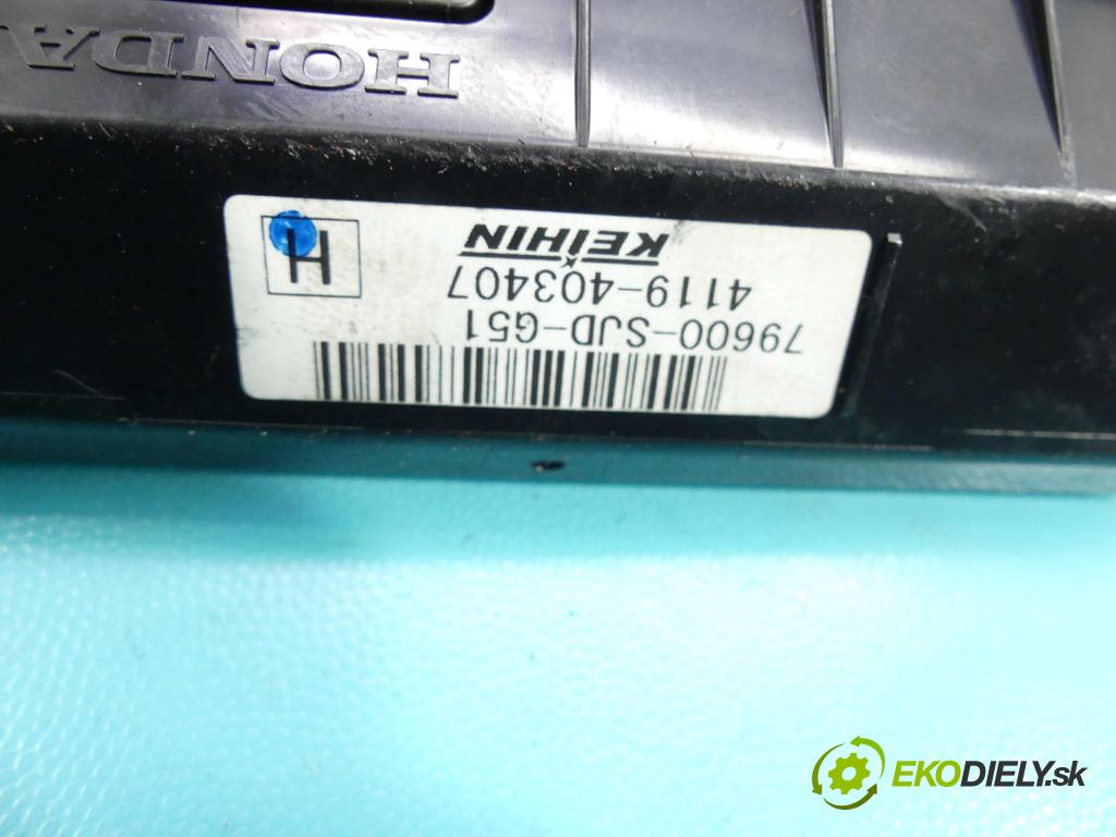Honda Fr-v 2.0 16v 150 HP manual 110 kW 1998 cm3 5- panel kúrenia 79600-SJD-G51