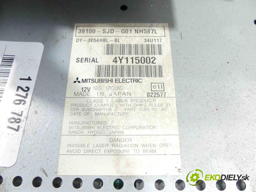 Honda Fr-v 2.0 16v 150 HP manual 110 kW 1998 cm3 5- Radio originál 39100-SJD-G01