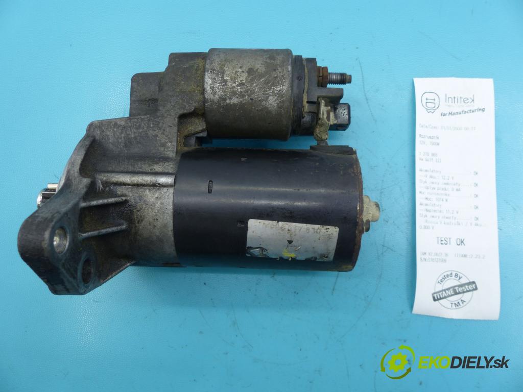 Vw Golf III 1991-1998 1.6 8v 101 HP manual 74 kW 1595 cm3 5- štartér 0001107020 (Štartéry)