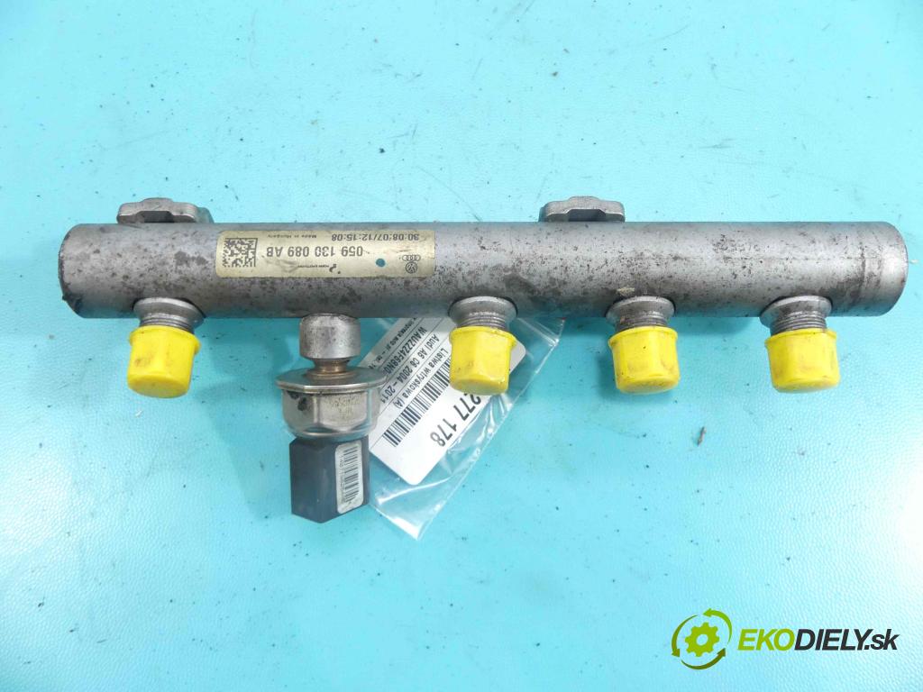 Audi A6 C6 2004-2011 3.0 tdi 232KM automatic 171 kW 2967 cm3 4- lišta vstrekovacia 059130089AB (Vstrekovacie lišty)