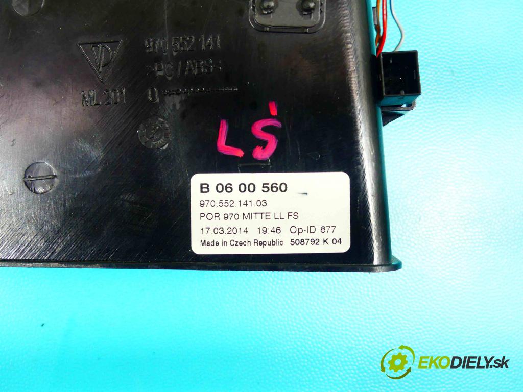 Porsche Panamera I 970 2009-2016 3.0 V6 420 hp automatic 309 kW 2997 cm3 5- Mřížka: kúrenia stredová 97055214103 (Mriežky kúrenia (fukáre))