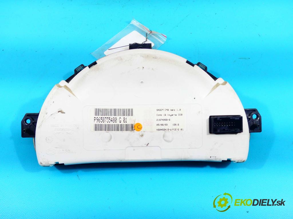 Citroen C3 I 2002-2009 1.4 73 HP manual 54 kW 1360 cm3 5- prístrojovka/ budíky 9650735480 (Prístrojové dosky, displeje)