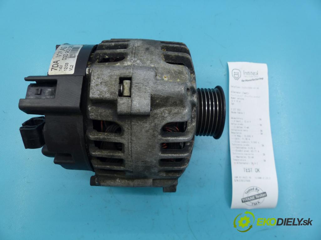 Skoda Fabia I 1999-2007 1.2 6V 54 hp manual 40 kW 1198 cm3 5- Alternator 03D903025H (Alternátory)
