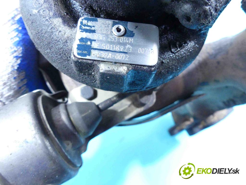 Seat Altea 1.9 tdi 105 HP manual 77 kW 1896 cm3 5- turbodúchadlo, turbo BV39A-0072  03G253014M (Turbodúchadlá (kompletné))