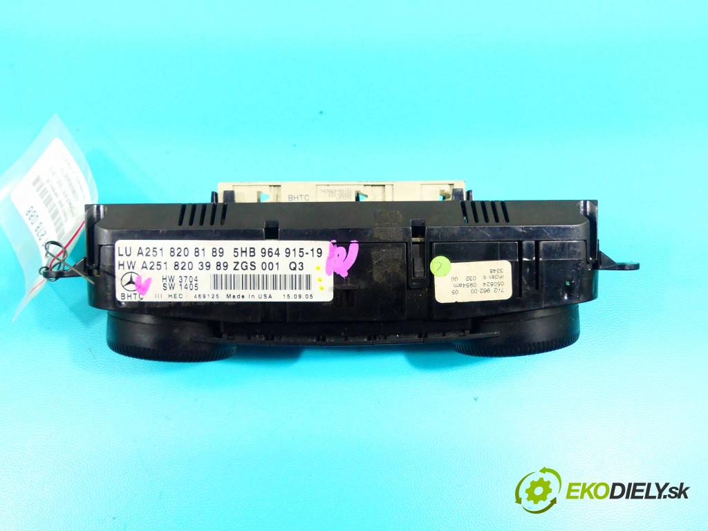 Mercedes R W251 2005-2013 3.5 V6 272 HP automatic 200 kW 3498 cm3 5- panel kúrenia A2518203989