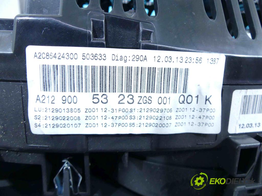 Mercedes E W212 2009-2016 2,2.0 CDI 136 HP automatic 100 kW 2143 cm3 4- prístrojovka/ budíky A2129005323 (Prístrojové dosky, displeje)