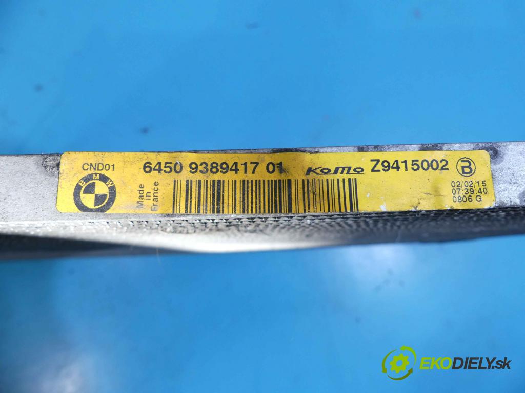 Bmw 5 F10 2010-2017 2.0d 190 HP automatic 140 kW 1995 cm3 4- chladič klimatizácie 9389417 (Chladiče klimatizácie)