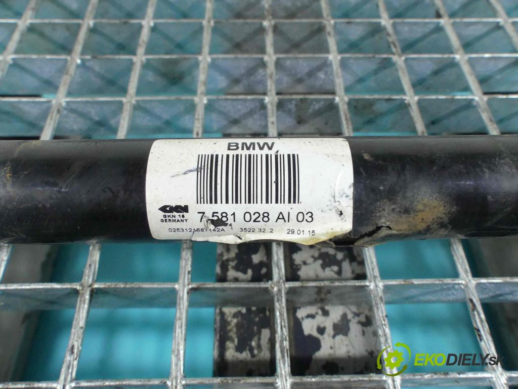 Bmw 5 F10 2010-2017 2.0d 190 HP automatic 140 kW 1995 cm3 4- poloos pravé 7581028 (Poloosy)