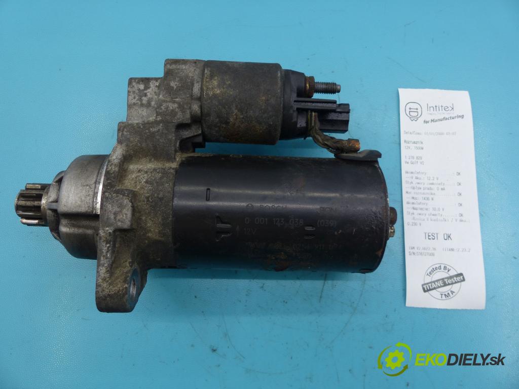 Vw Golf VI 2008-2013 2.0 tdi 140 HP manual 103 kW 1968 cm3 5- štartér 02M911024 (Štartéry)