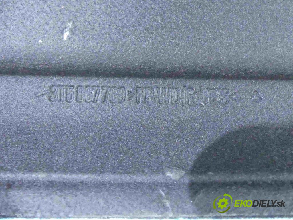 Skoda Superb II 2008-2015 2.0 tdi (CFFB): 140 HP automatic 103 kW 1968 cm3 4- zadná 3T5867769 (Pláta zadné)