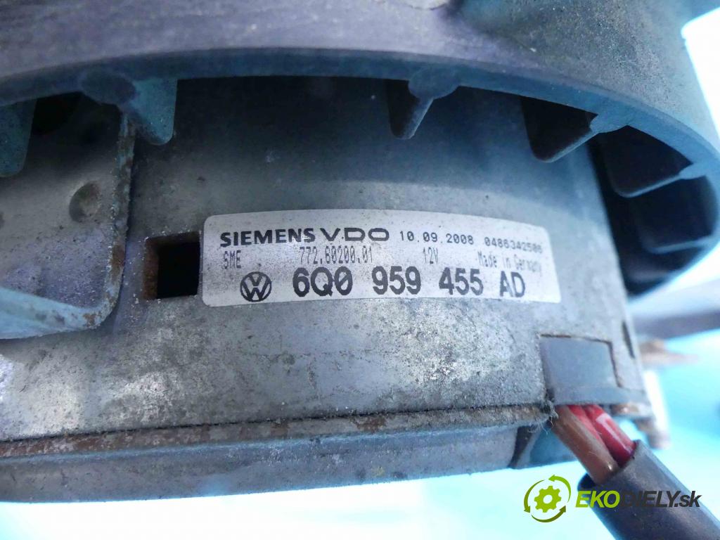 Seat Ibiza IV 6J 2008-2017 1.2 mpi 69KM manual 51 kW 1198 cm3 5- Ventilátor chladiča 6Q0959455AD