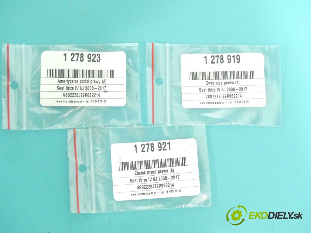 Seat Ibiza IV 6J 2008-2017 1.2 mpi 69KM manual 51 kW 1198 cm3 5- náboj pravé  (Náboje)