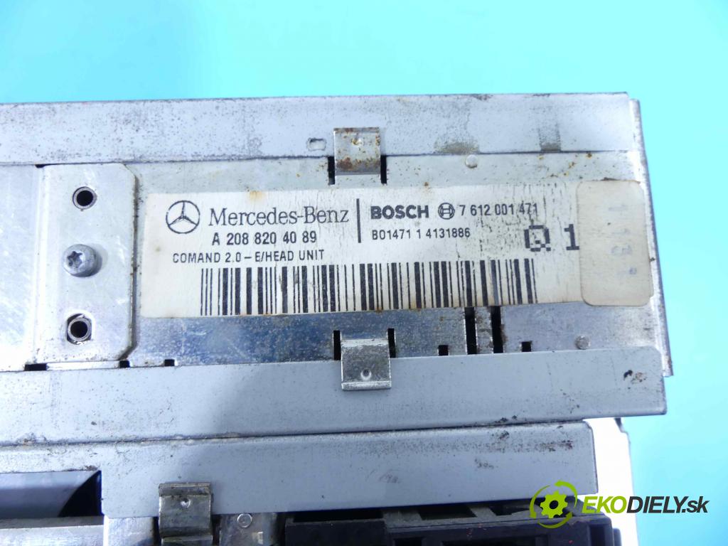 Mercedes CLK I W208 1997-2003 2.0 136 HP manual 100 kW 1998 cm3 2- Radio originál A2088204089