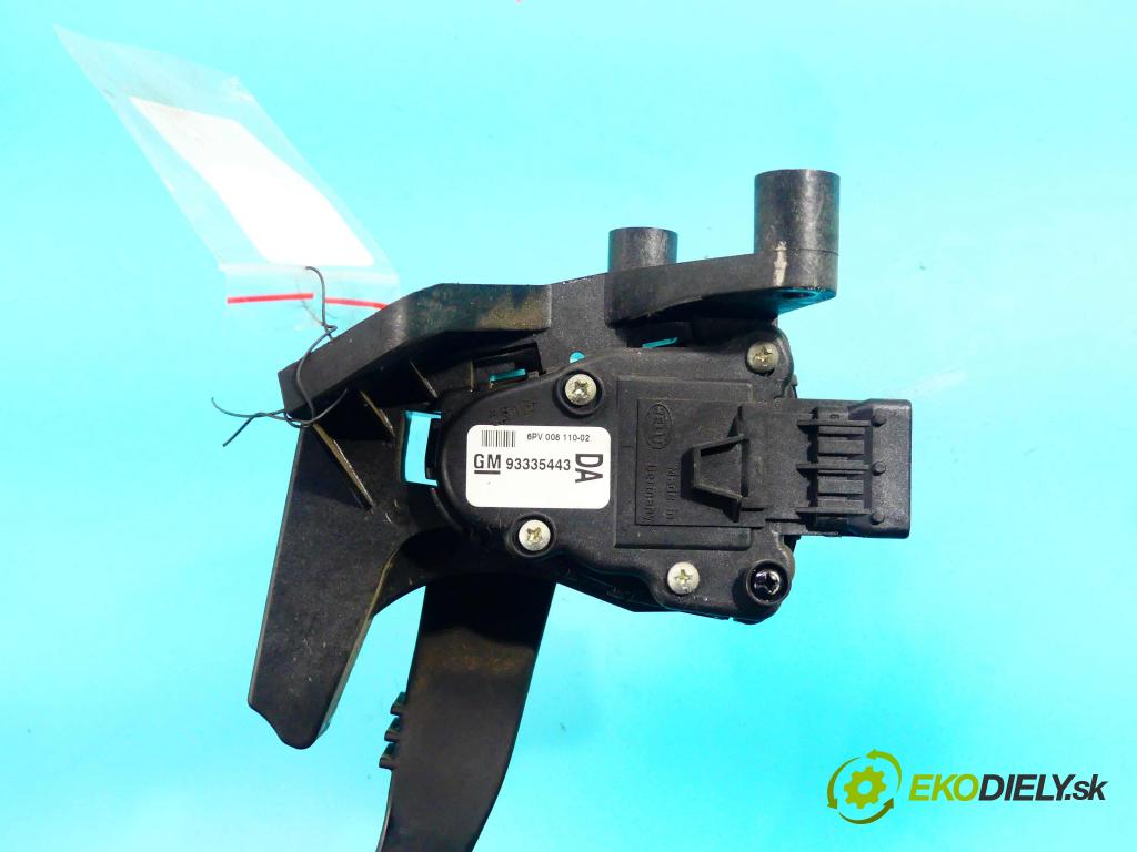 Opel Meriva A 2002-2010 1.7 cdti 101 HP manual 74 kW 1686 cm3 5- pedále 93335443DA (Pedále)