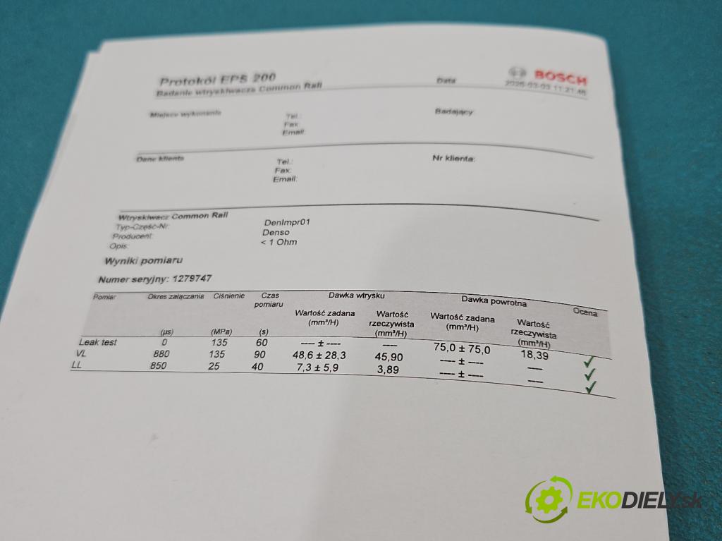Opel Meriva A 2002-2010 1.7 cdti 101 hp manual 74 kW 1686 cm3 5- vstřikovač 897313-8612 (Vstřikovač paliva)