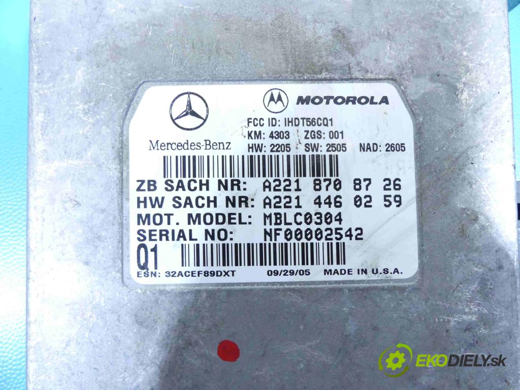 Mercedes R W251 2005-2013 3.5 V6 272 HP automatic 200 kW 3498 cm3 5- modul riadiaca jednotka A2218708726 (Ostatné)