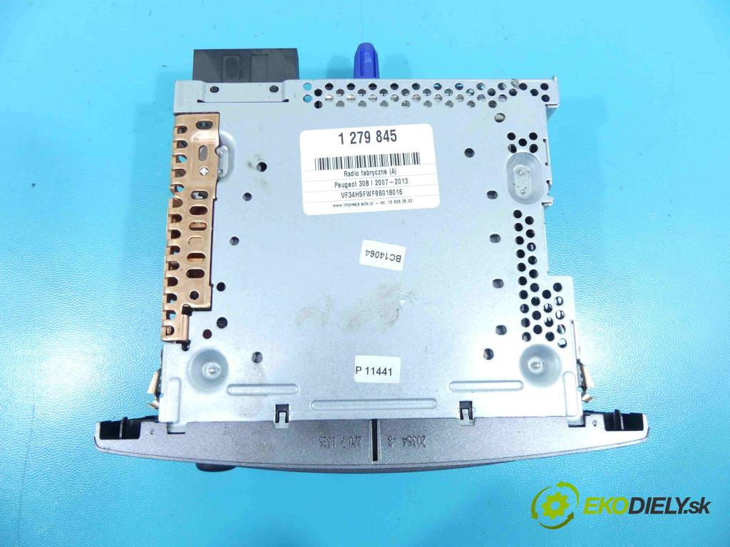 Peugeot 308 I 2007-2013 1.6 16v 120 HP automatic 88 kW 1598 cm3 5- Radio originál 96650206XH