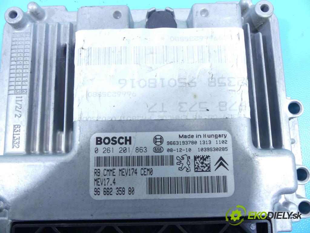 Peugeot 308 I 2007-2013 1.6 16v 120 hp automatic 88 kW 1598 cm3 5- řídící jednotka motoru 9666235880