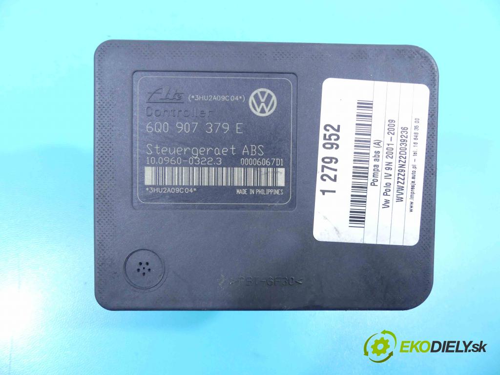 Vw Polo IV 9N 2001-2009 1.4 tdi 75 HP manual 55 kW 1422 cm3 5- čerpadlo abs 6Q0614117C (Pumpy ABS)