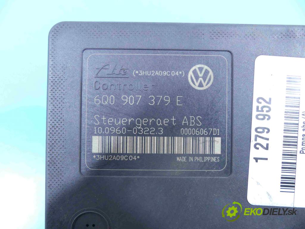 Vw Polo IV 9N 2001-2009 1.4 tdi 75 HP manual 55 kW 1422 cm3 5- čerpadlo abs 6Q0614117C (Pumpy ABS)