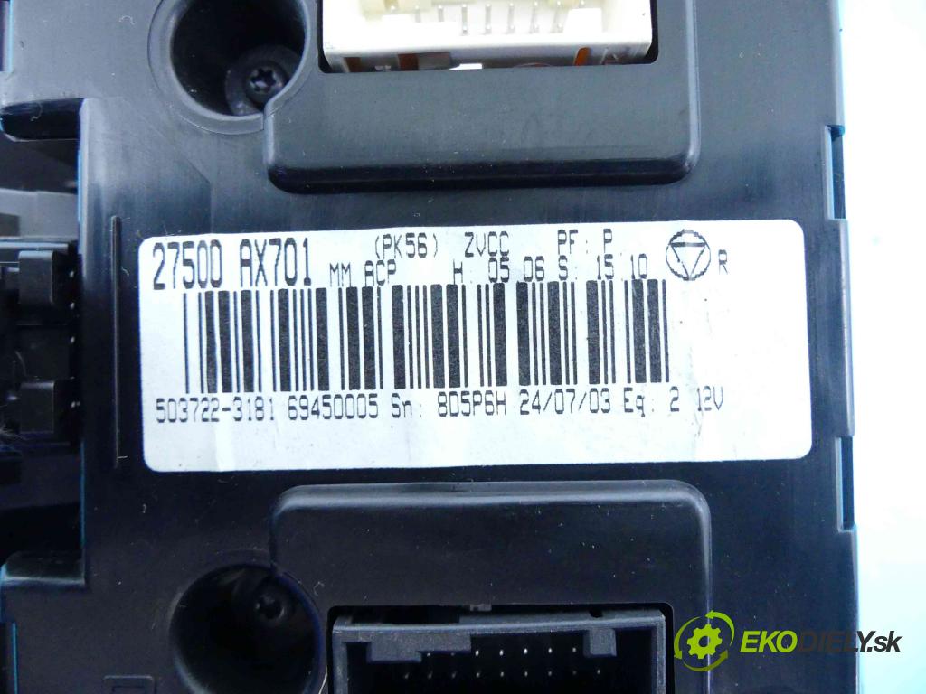 Nissan Micra K12 2003-2010 1.5 dci 65 HP manual 48 kW 1461 cm3 5- panel kúrenia 27500AX701