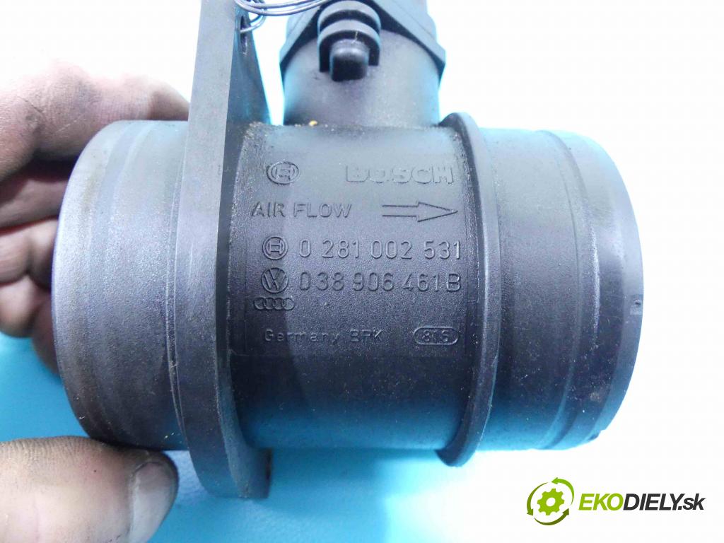 Vw Caddy III 2K 2003-2015 1.9 tdi 75 HP manual 55 kW 1896 cm3 5- průtokoměr: 0281002531 (Váhy vzduchu)