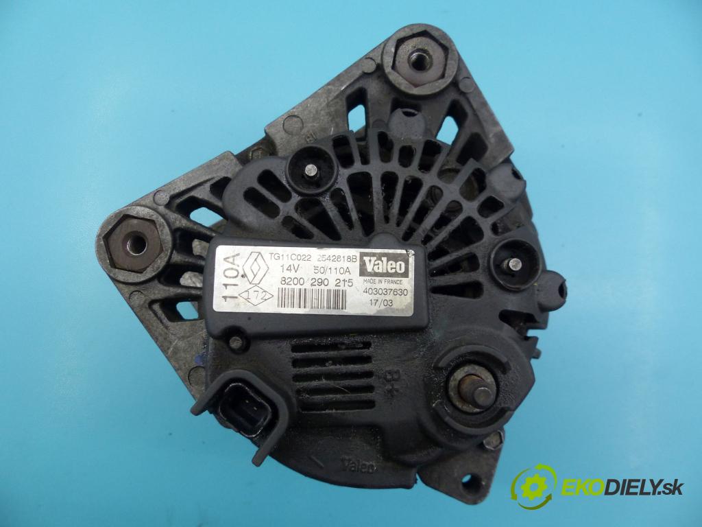 Renault Scenic II 2003-2009 1.9 dci 120 hp manual 88 kW 1870 cm3 5- Alternator 8200290215 (Alternátory)
