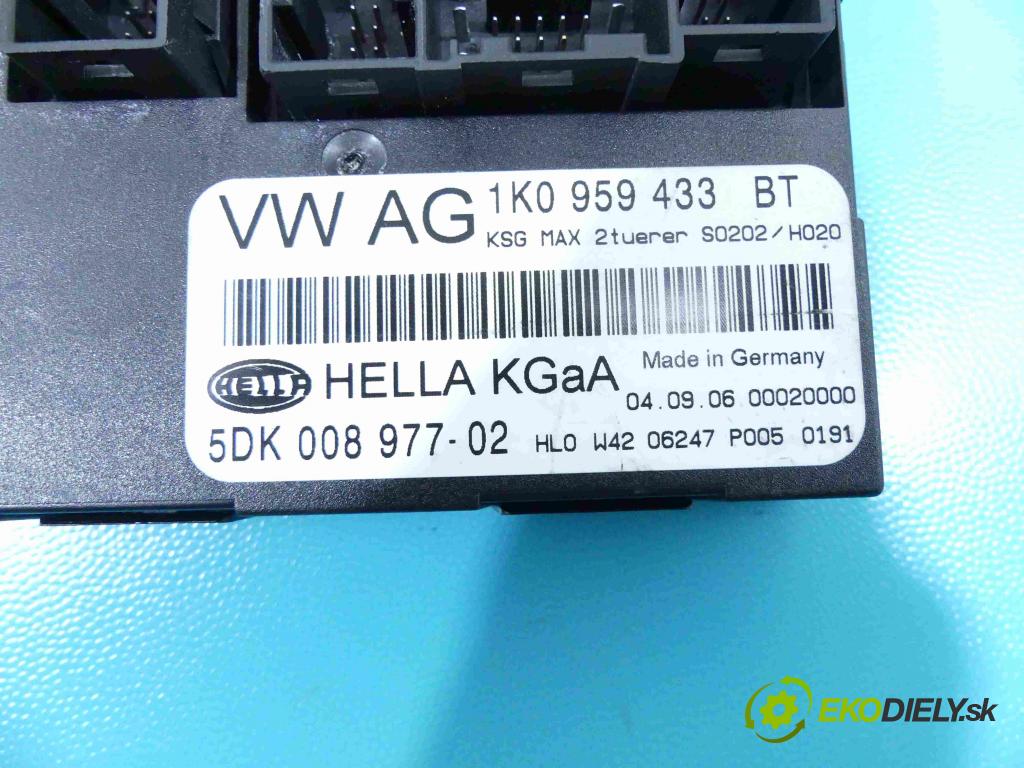 Skoda Octavia II 2004-2013 1.9 tdi 105 HP manual 77 kW 1896 cm3 5- modul riadiaca jednotka 1K0959433BT (Ostatné)