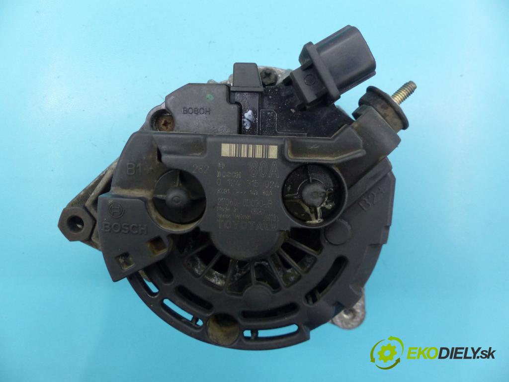 Toyota Avensis I T22 1997-2003 1.8 vvti 129 hp manual 95 kW 1794 cm3 5- Alternator 0124315024 (Alternátory)