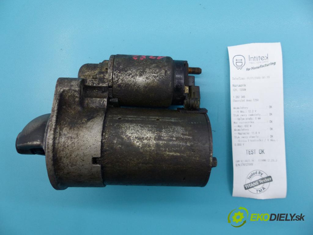 Chevrolet Aveo T250 2006-2011 1,2.0 8v 72 HP manual 53 kW 1150 cm3 4- štartér  (Štartéry)